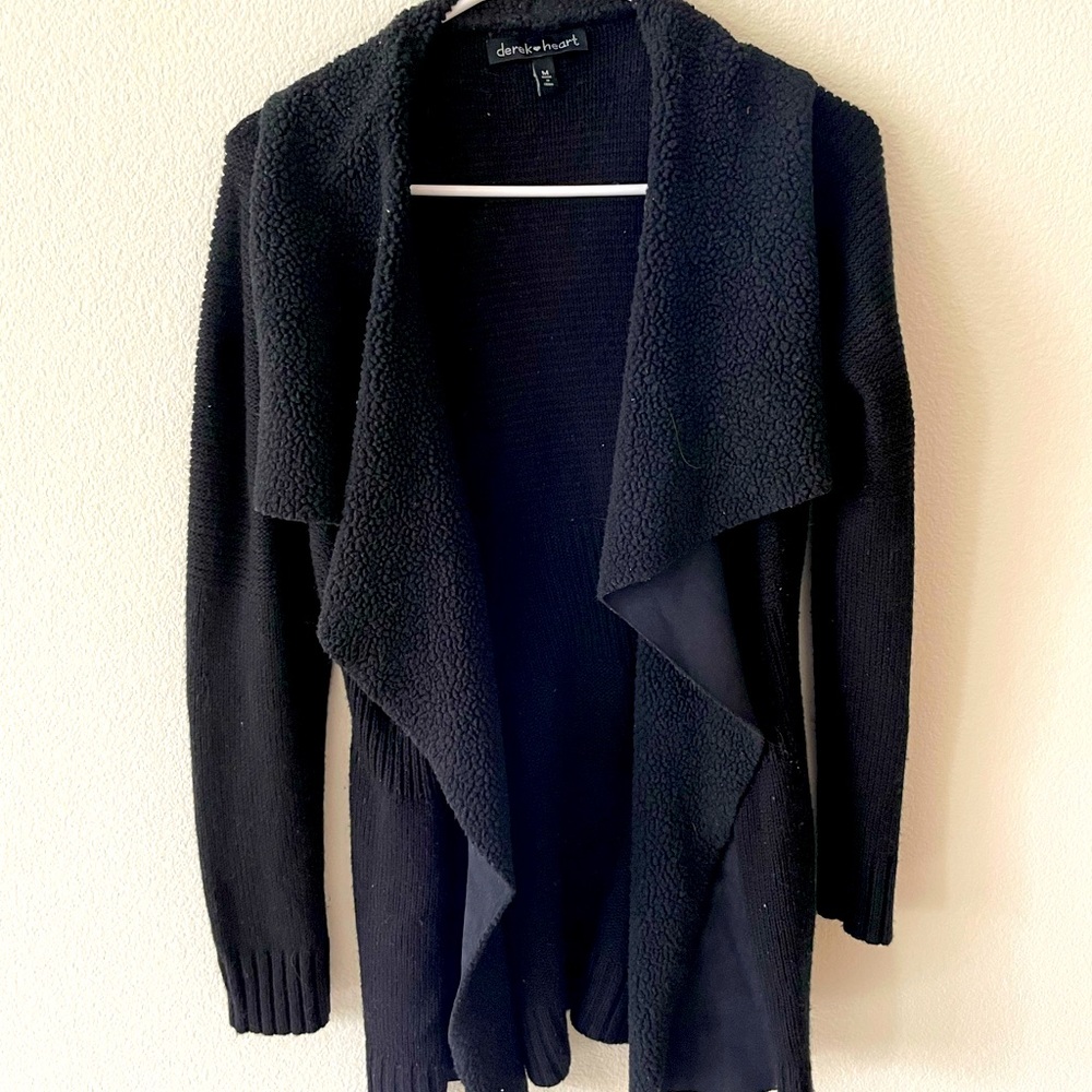 Black Open Cardigan. Size M